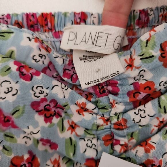 Planet Gold Womens Juniors 100% Cotton Mini Summer Floral Dress Size Small - Picture 6 of 9